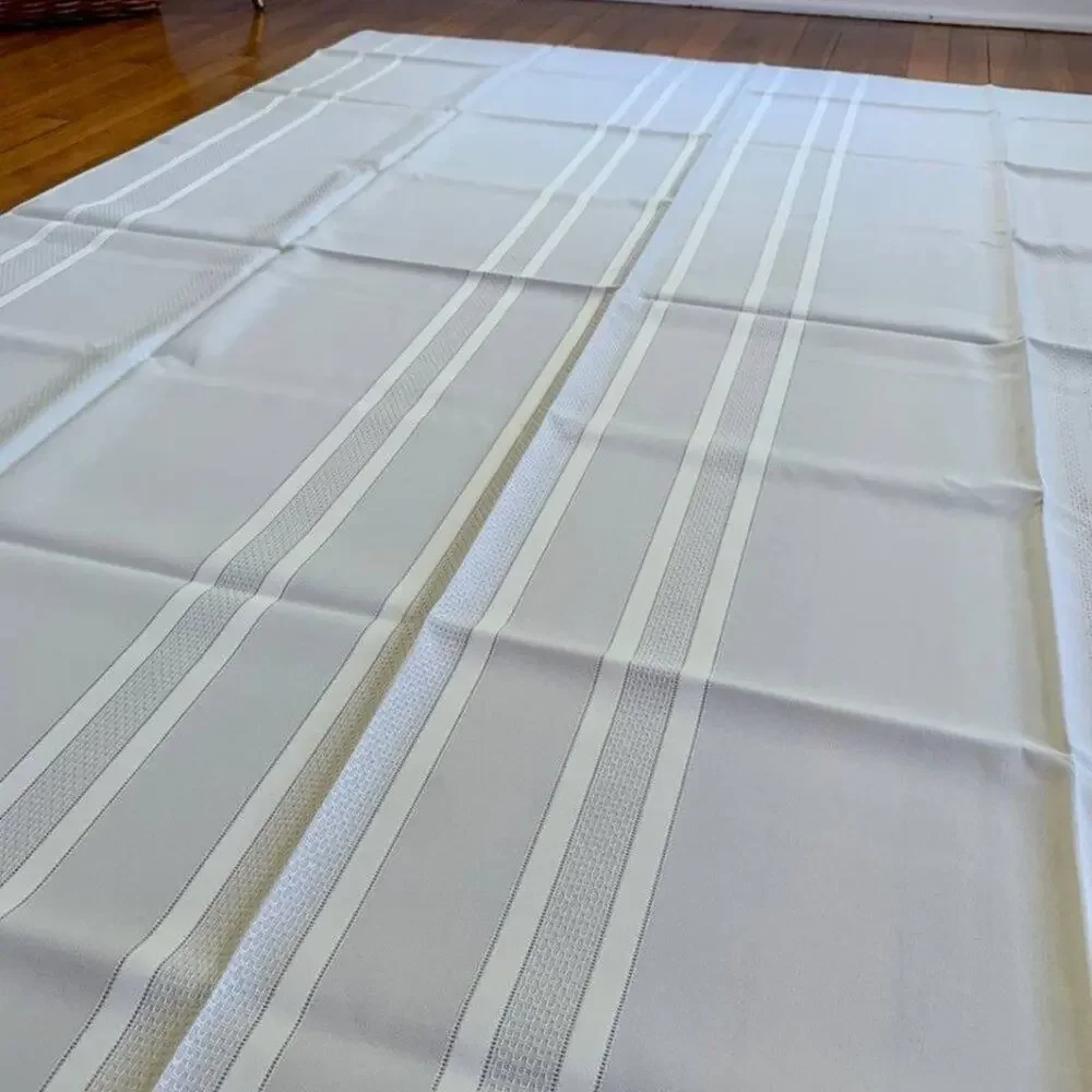 Vintage Cream Colored Tablecloth by Sleater 